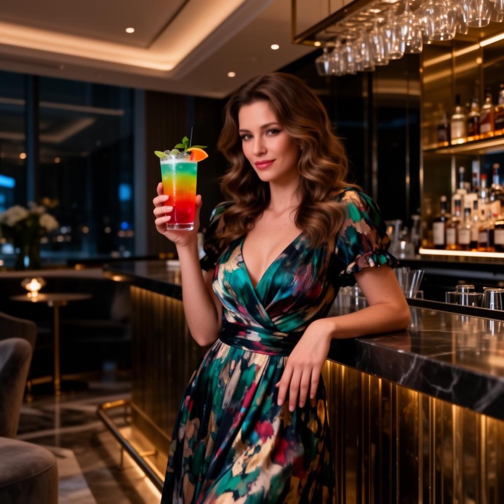 A relaxed evening at a cocktail bar